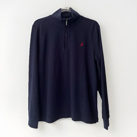 Nautica Other - NWT Nautica Sport Long Sleeve 1/4 Zip Youth Boys L 14/16 Blue Fisherman Coastal